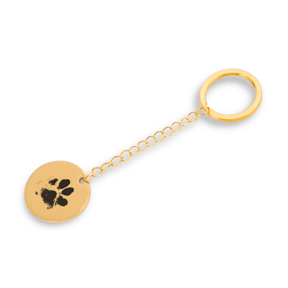 Custom Pawprint Keychain