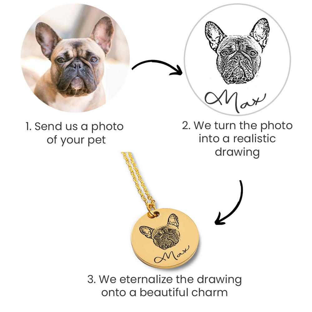 Custom Pet Portrait Keychain