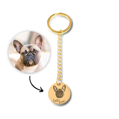 Custom Pet Portrait Keychain