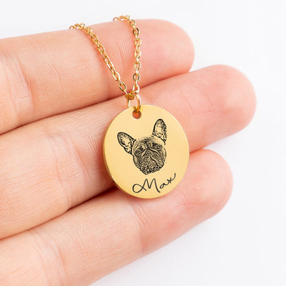 Custom Pet Portrait Necklace