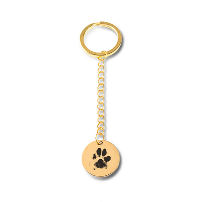 Custom Pawprint Keychain